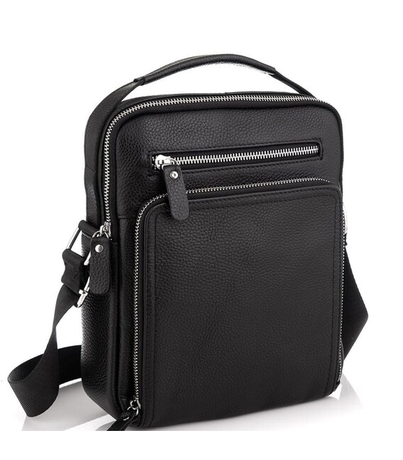 Барсетка чоловіча шкіряна через плече Tiding Bag M5608-1A картинка, зображення, фото