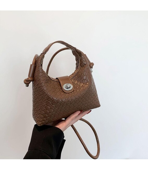 Маленькое плетенное кроссбоди эко-кожа Lilly P1-913DB фото, картинка, изображение