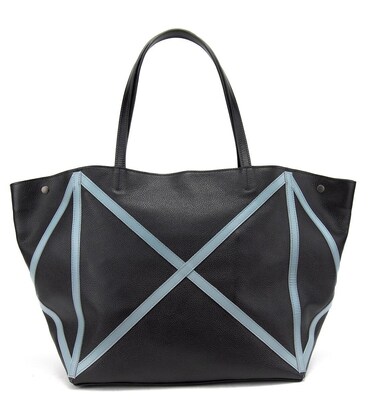 Шкіряний жіночий шоппер з акцентними блакитними швами Tavinchi CH-4835ABL-FL картинка, зображення, фото