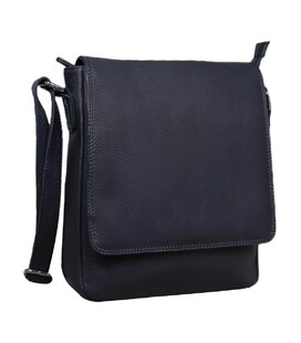 Кожаная сумка через плечо в черном цвете Tavinchi R-3161A