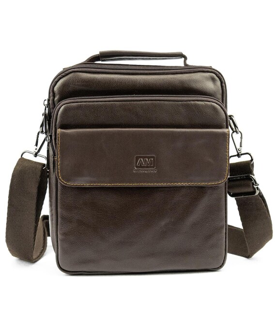 Чоловіча барсетка велика з натуральної шкіри Ruff Ryder RR-10101DB картинка, зображення, фото