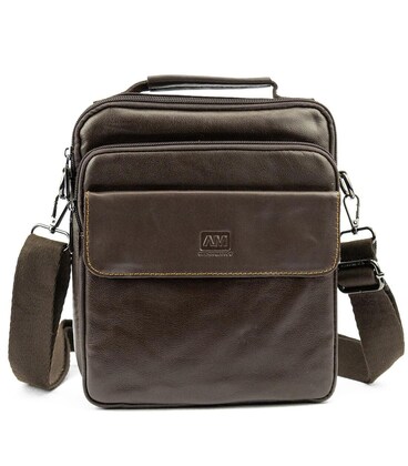 Чоловіча барсетка велика з натуральної шкіри Ruff Ryder RR-10101DB картинка, зображення, фото