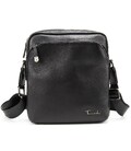 Чоловіча шкіряна сумка через плече чорна Tiding Bag SM8-9686-4A картинка, зображення, фото