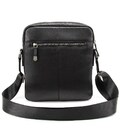 Мужская кожаная сумка через плечо черная Tiding Bag SM8-9686-4A фото, картинка, изображение