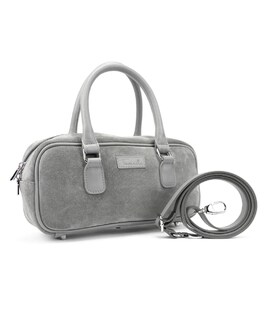 Замшевая сумка удлиненной формы темно-серая Tavinchi CH-0245DG