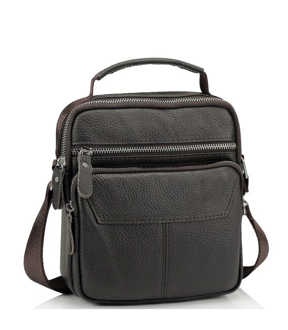 Сумка через плече чоловіча шкіряна Tiding Bag A25F-1436B картинка, зображення, фото