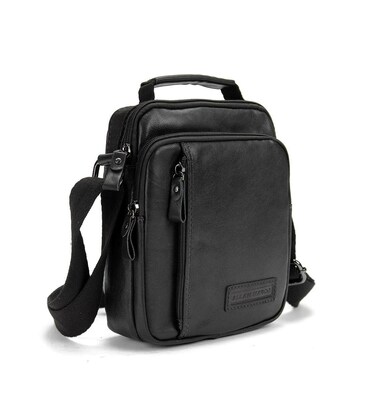 Мессенджер черный кожанный Ruff Ryder RR-9107A фото, картинка, изображение