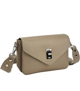 Кросбоді шкіряне на замку в кольорі тауп Firenze Italy F-IT-9555T картинка, зображення, фото