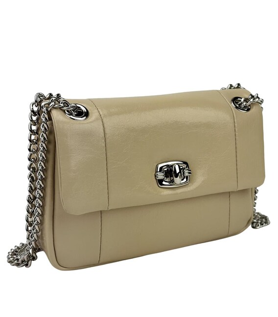 Кроссбоди женское кожаное бежевое UnaBorsetta NW11-6911B фото, картинка, изображение