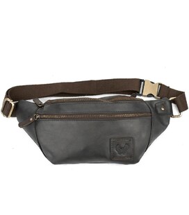 Мужская сумка на пояс из кожи Ruff Ryder RR-4338DB фото, картинка, изображение