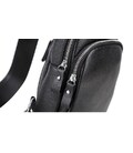 Мужской черный кожаный слинг на плечо Tiding Bag A25F-1922A фото, картинка, изображение