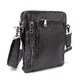 Месенджер класичний черний в гладкой кожеі Tiding Bag 8009A фото
