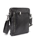 Месенджер класичний черний в гладкой кожеі Tiding Bag 8009A фото, картинка, изображение