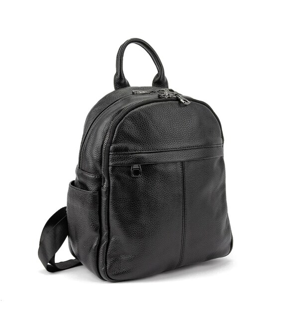 Женский кожаный черный рюкзак Olivia Leather F-FL-NWBP27-1138A фото, картинка, изображение