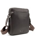 Чоловіча шкіряна сумка через плече коричнева Tiding Bag SM8-9686-4C картинка, зображення, фото