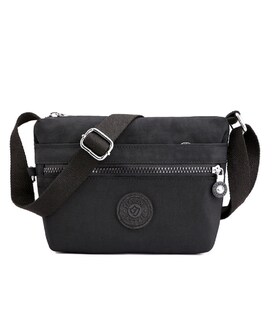 Маленька чорна текстильна сумка через плече Confident WT-5058A