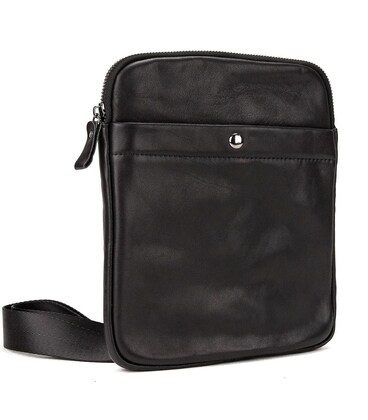 Шкіряний маленький чорний месенджер Tiding Bag S-N2-123A картинка, зображення, фото