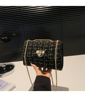 Твідова сумка на ланцюжку з клапаном Lilly P2-1401-1A картинка, зображення, фото