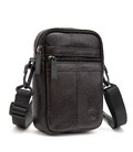 Маленькая мужская сумка через плече кожаная Ruff Ryder RR-001-3DB фото, картинка, изображение