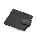 Мужское кожаное портмоне черное с кнопкой Tiding Bag M39-9923-1FRA фото, картинка, изображение