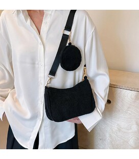 Вельветовая сумка через плечо с кошельком Lilly P4-9620A фото, картинка, изображение