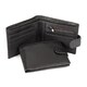 Портмоне черное кожаное на кнопке Tiding Bag M39-8068BRA фото