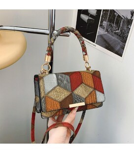 Кросбоді з еко-шкіри з геометричним малюнком Lilly P2-15119230R картинка, зображення, фото