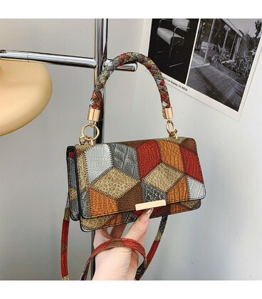 Кроссбоди из эко-кожи с геометрическим рисунком Lilly P2-15119230R фото, картинка, изображение