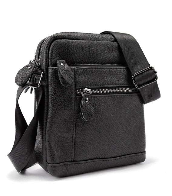 Шкіряний невеликий месенджер на два відділи Tiding Bag M56-2007A картинка, зображення, фото