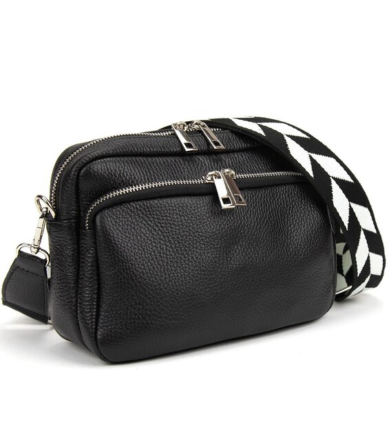 Жіноча шкіряна сумочка з широким ременем Firenze Italy F-IT-9830-1A картинка, зображення, фото