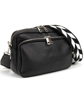 Жіноча шкіряна сумочка з широким ременем Firenze Italy F-IT-9830-1A картинка, зображення, фото