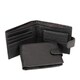 Черное портмоне на кнопке с монетницей Tiding Bag M39-8069BRA фото