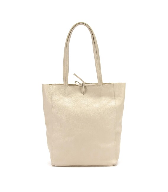 Жіноча шкіряна сумка шоппер бежева Firenze Italy F-IT-7622BM картинка, зображення, фото