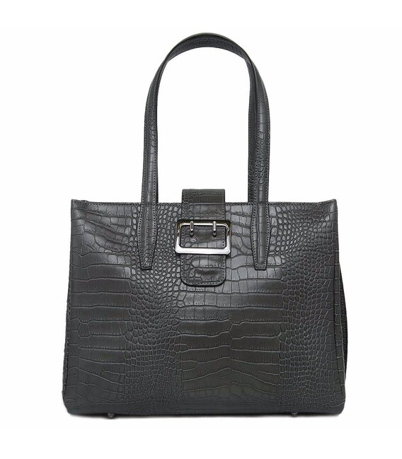 Шкіряна сіра сумка під рептилію Firenze Italy F-IT-7607G картинка, зображення, фото