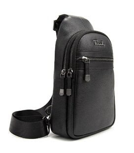 Кожаный мужской черный слинг через плечо флотар Tavinchi TV-SM8-830A-FL фото, картинка, изображение