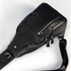 Мужской слинг Tiding Bag FL-N2-4004A из гладкой кожи черного цвета. фото
