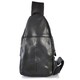 Чоловічий слінг Tiding Bag FL-N2-4004A із гладкої шкіри чорного кольору. картинка, зображення, фото