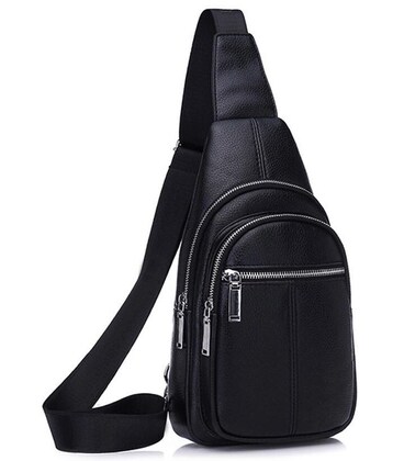 Стильный слинг для мужчины из натуральной кожи Tiding Bag A25F-5060A фото, картинка, изображение