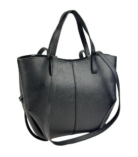 Чорна шкіряна сумка середніх розмірів Firenze Italy F-IT-7666A картинка, зображення, фото