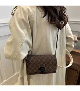 Кроссбоди на цепочке из эко-кожи Lilly P2-14502DB фото, картинка, изображение