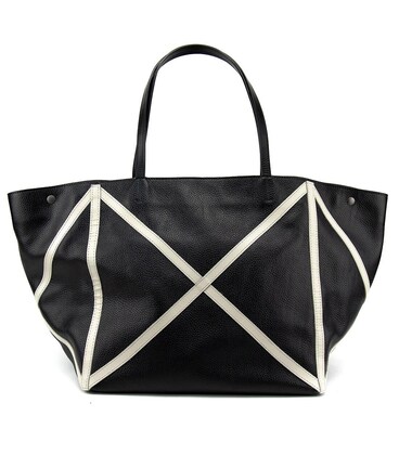 Шкіряний жіночий шоппер з акцентними білими швами Tavinchi CH-4835A-FL картинка, зображення, фото