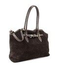 Темно-коричнева замшева жіноча сумка Firenze Italy F-IT-7667DB картинка, зображення, фото