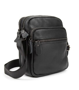 Кожаный небольшой мессенджер на два отделения Tiding Bag M56-2004A