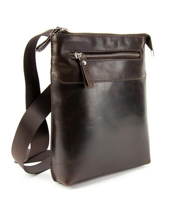 Тонкий кожаный вертикальный мессенджер Tavinchi S-TV-4142C фото, картинка, изображение