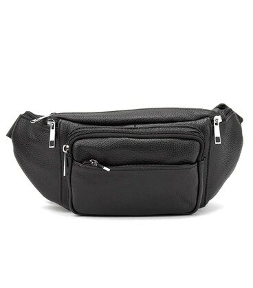 Містка шкіряна сумка на пояс чорна Tiding Bag M56-2030A картинка, зображення, фото