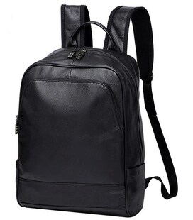 Рюкзак мужской кожаный черный Tiding Bag A25F-11685A фото, картинка, изображение