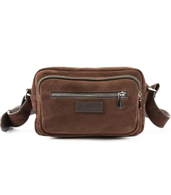 Замшевое мягкое небольшое кроссбоди Tavinchi CH-0235DB-Y фото, картинка, изображение