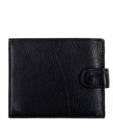 Портмоне черное кожаное Tiding Bag A7-258A фото, картинка, изображение