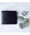 Портмоне черное кожаное Tiding Bag A7-258A фото, картинка, изображение