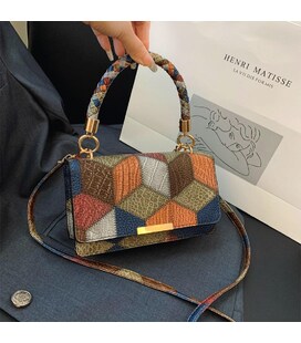 Кроссбоди из эко-кожи с геометрическим рисунком Lilly P2-15119230BL фото, картинка, изображение